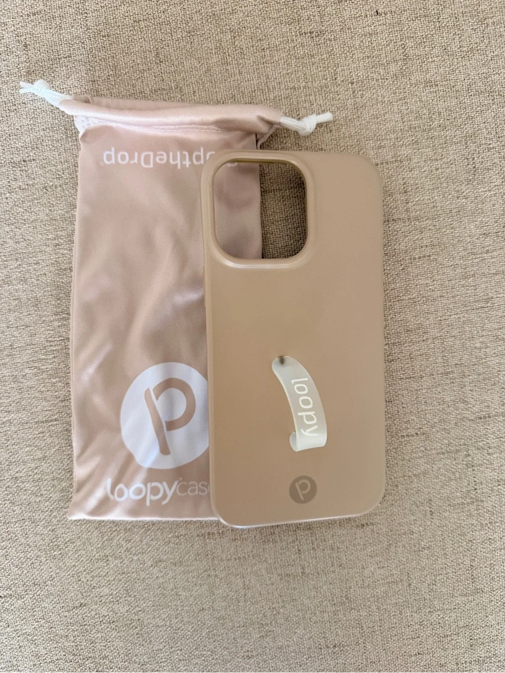 Used - Loopy Phone Case in color Beige sized for iPhone 14 Pro Max